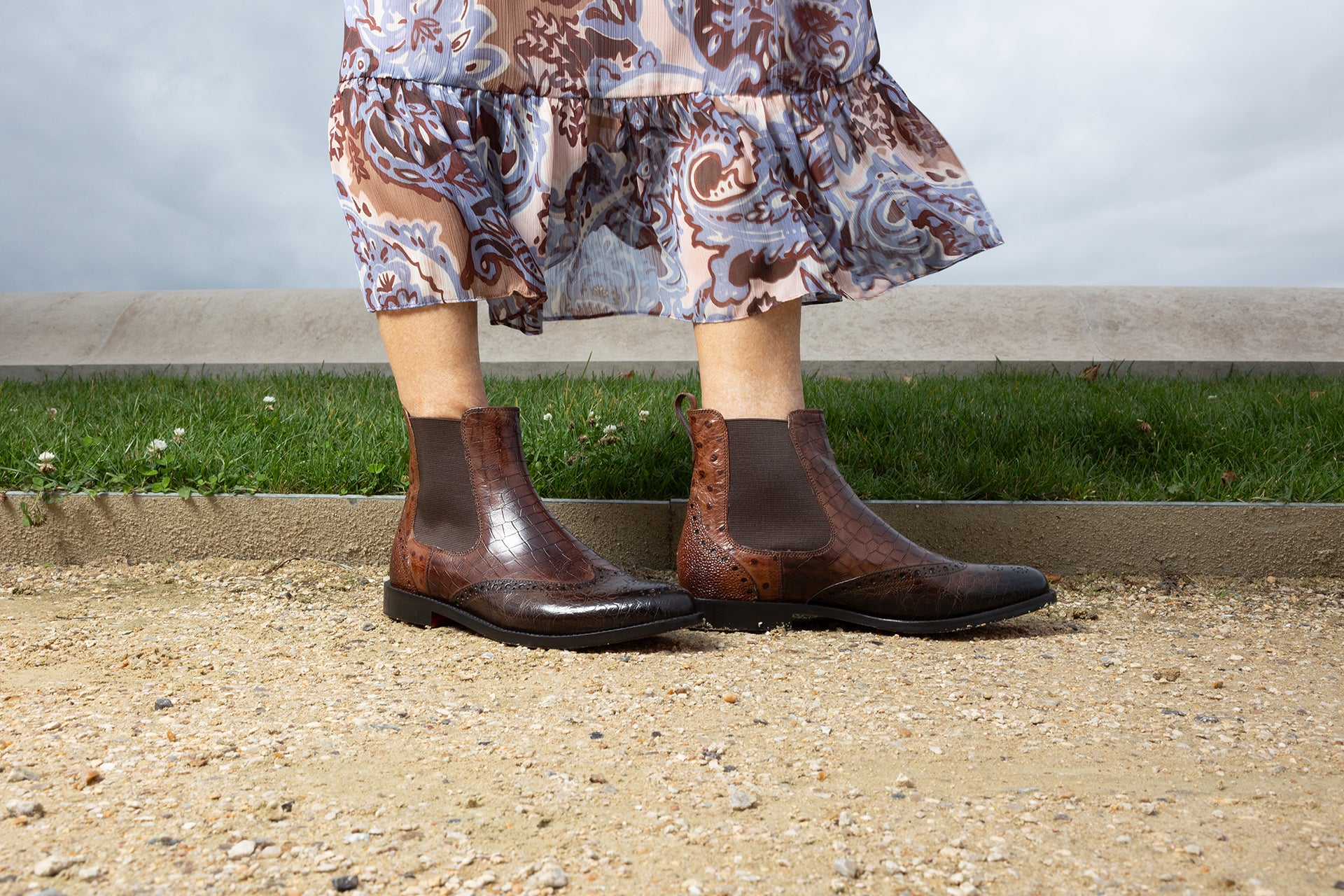 Women's embossed leather ankle boots Selina 29 Melvin & Hamilton