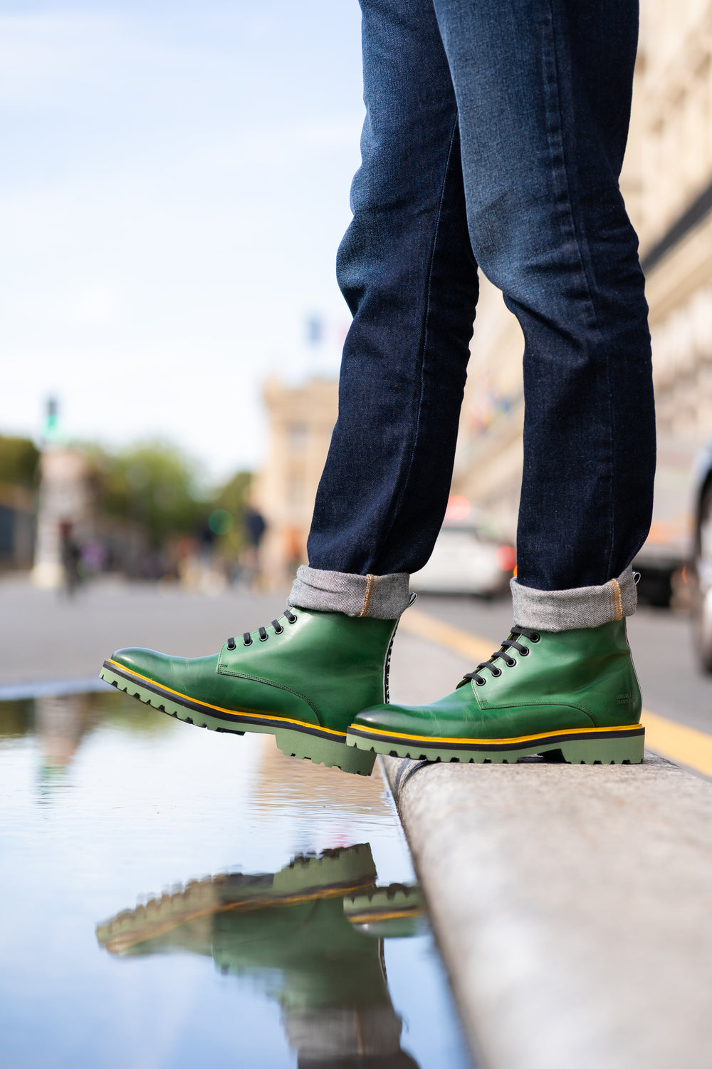 Men green outlet shoes