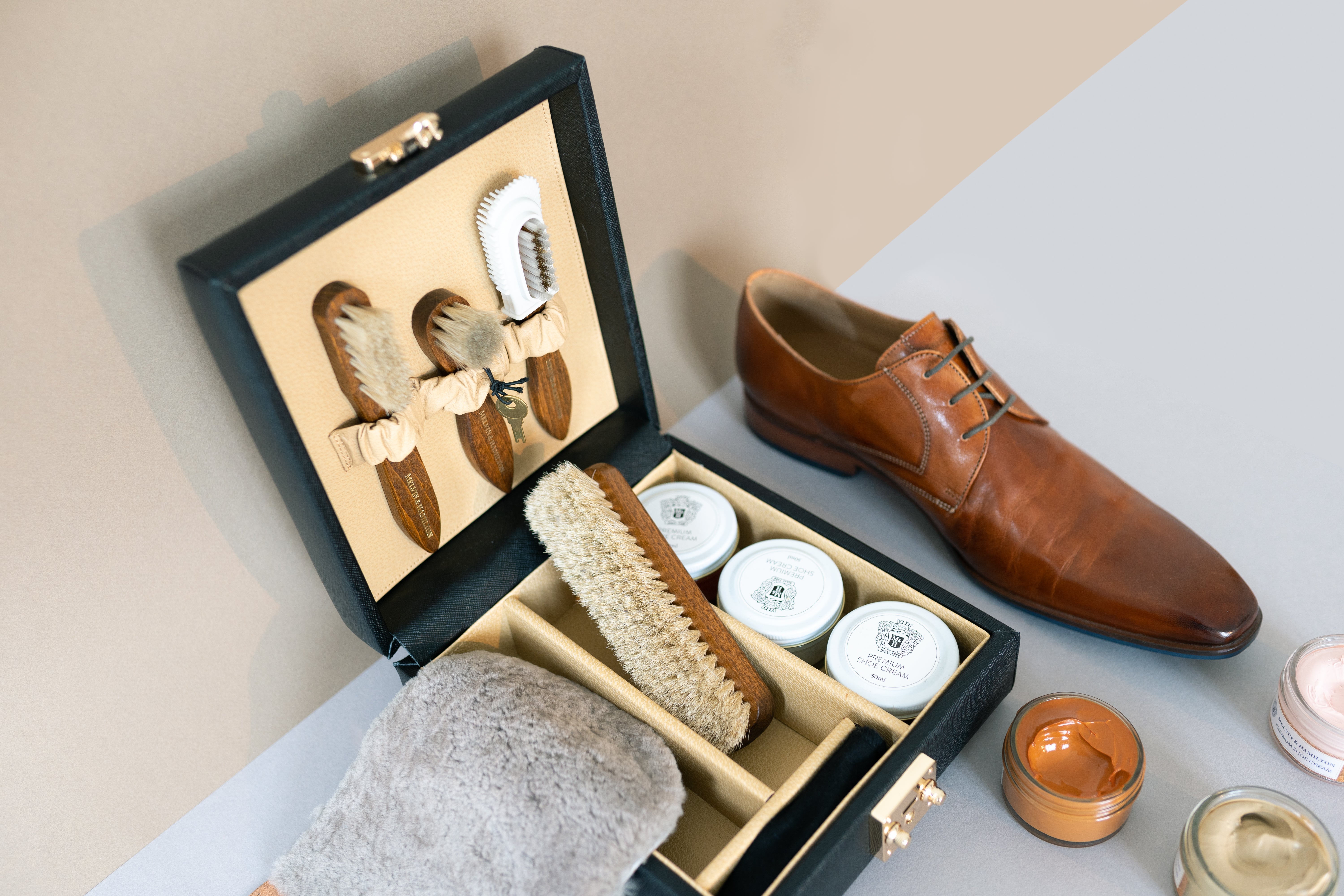 Care products for leather shoes - Melvin & Hamilton